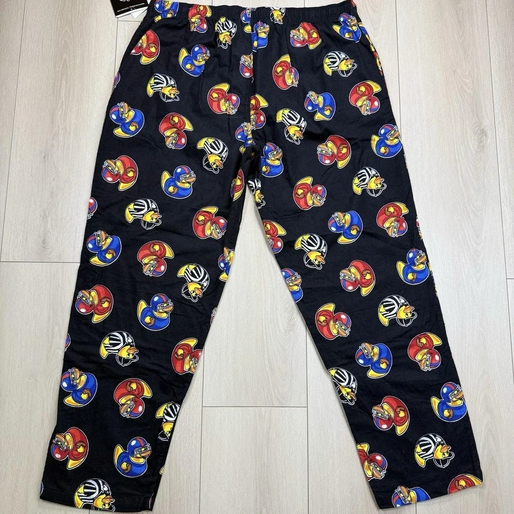 Mountain Ridge Men's Duck‎ Football Print Lounge Pants XXL Black Cotton NWT PJs